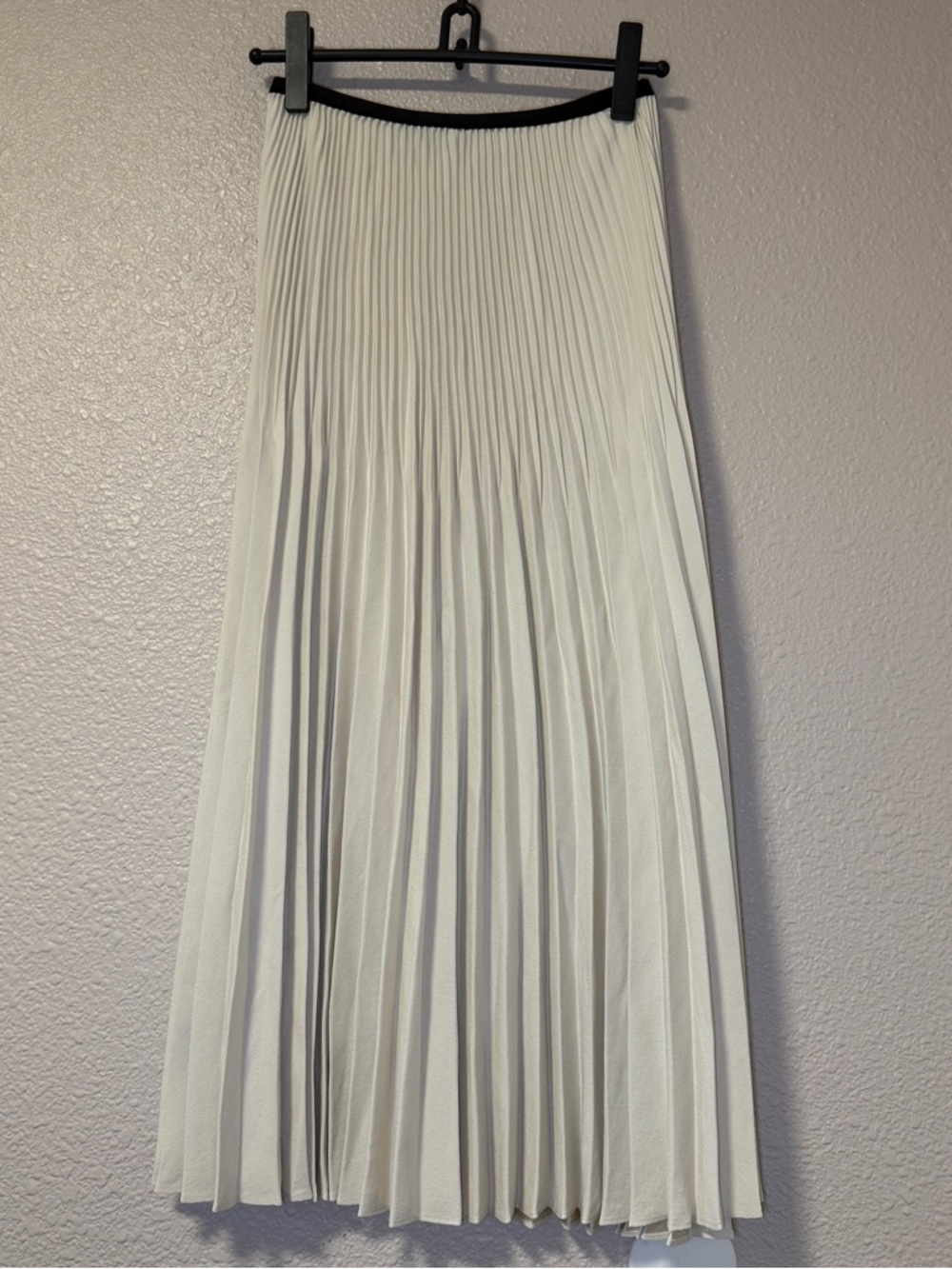 NWOT Jenni Kayne Pleated Midi Skirt Ivory Minimalist Capsule Wardrobe Spring M - Picture 8 of 9